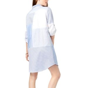 Tommy Hilfiger Tops - TOMMY HILFIGER mixed-print shirtdress Tommy Hilfiger Tops - TOMMY HILFIGER mixed-print shirtdress